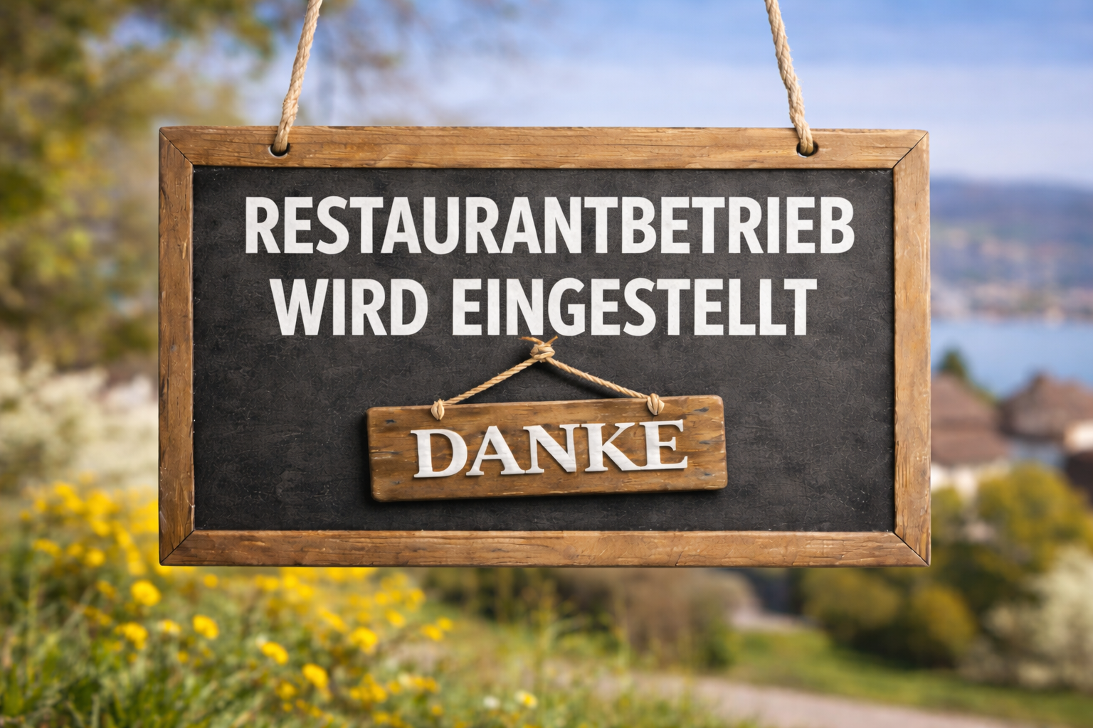 Restaurantbetrieb wird eingestellt - Danke